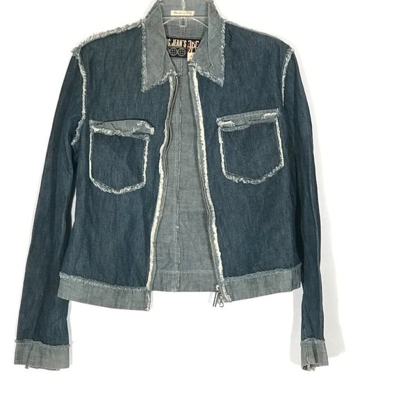 Jean Paul Gaultier Jackets & Blazers - JPG Jean Paul Gaultier Blue Denim Jacket Size 12